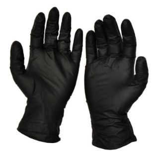 Image sur Gants nitrile noir sans poudre  - P